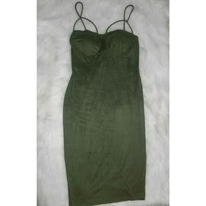 🆕️Fashion Nova Olive Green Sz Large Dress